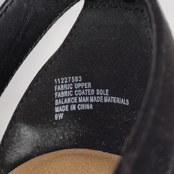 Torrid Women's Black Suede Leather Two Strap Tapered Open Toe Chunky Heel - Picture 13 of 16